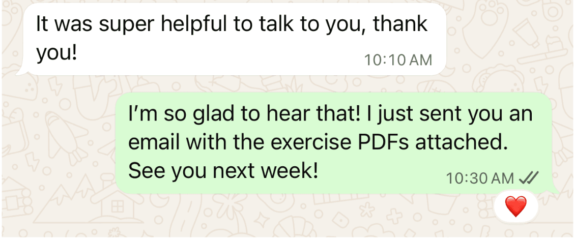 Client testimonial screenshot 1