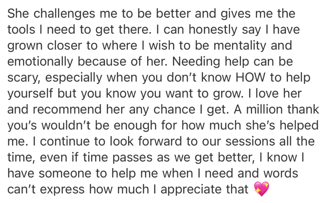 Client testimonial screenshot 3